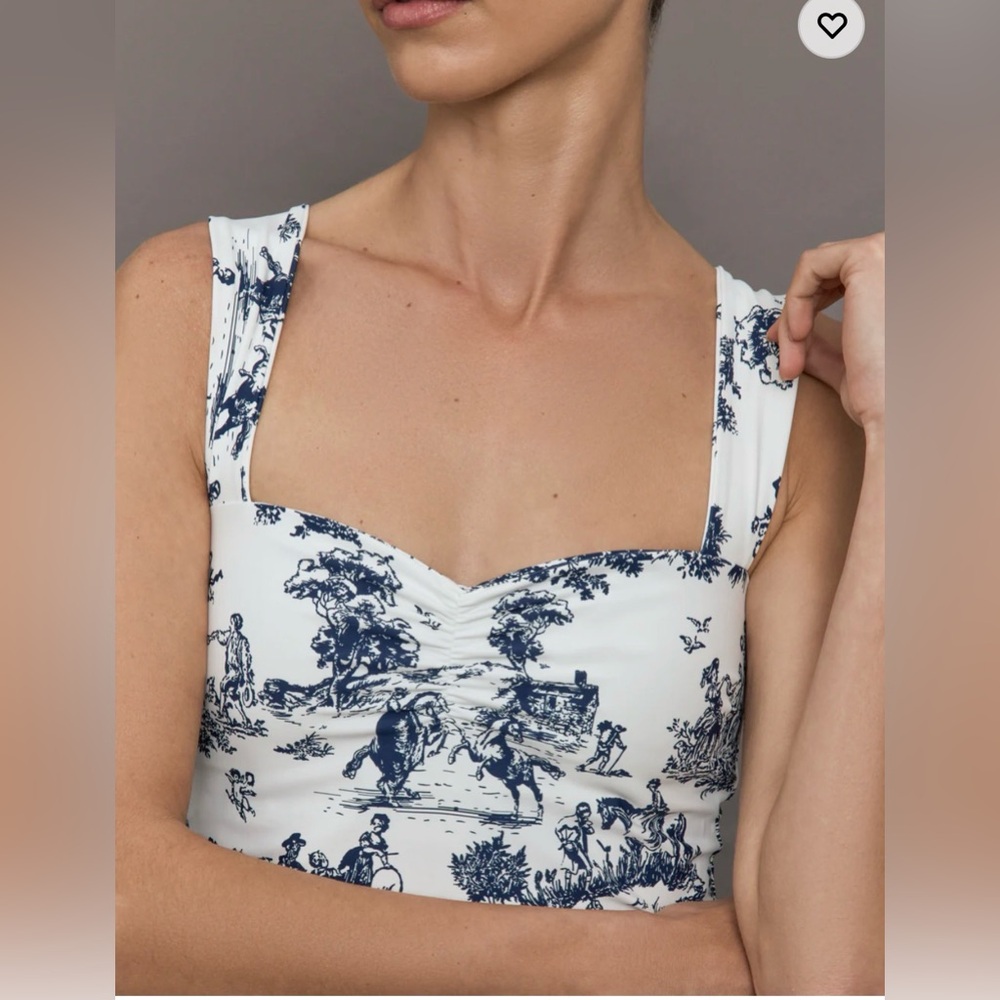 Carbon38 Toile Longline Sports Bra-Navy - Picture 3 of 9